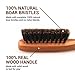 Evolve 100% Boar Bristle Hair Brush ✮ Best Brush for Pocket / Purse / Travel Size ✮ Distribute Natural Oil & Stimulate Scalp ✮Medium Firmness ✮ Great for Beards ✮ Money Back Guarantee
