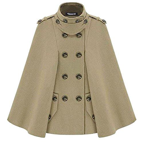 Zicac　コート・アウター　マント　防寒・保温　ラシャ　2色　ショールアウター　ノー・スリーブ　ファッション　レディース・ガールズコート　春、冬、秋
