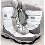 NORTH FACE Nuptse Fur Womens White Winter Boots