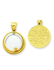 14K Gold 3D Mustard Seed If Ye Have Faith Charm Jewelry