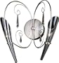 ET2 E20717-18 Satin Nickel Belleza Art Deco / Retro Two Light Down Lighting Wall Sconce from the Bel