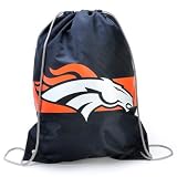 Denver Broncos Navy Blue Team Logo Drawstring Backpack