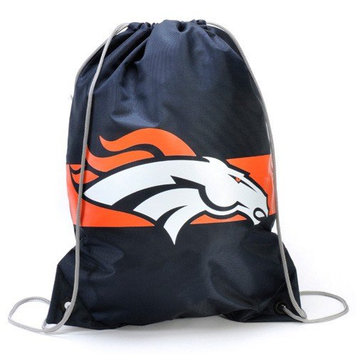 Denver Broncos Navy Blue Team Logo Drawstring Backpack