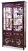 40W Rosewood Mother of Pearl Inlaid Curio Cabinet