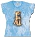 Suchen : Wolf Welpe - Damen T-Shirt, talliert - handgebatikt, 100% Baumwolle