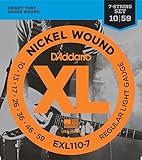 D'Addario EXL110-7 7-String Nickel Wound Electric Guitar Strings, Regular  Light, 10-59