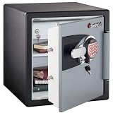 Fire-Safe 1.2 Cu. Ft. Capacity Electronic Safe, Black/Gunmetal Gray