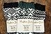 Nordic Leg Warmers Fair Isle Print Winter Snowflake Style by Modern Boho (Charcoal/Black)