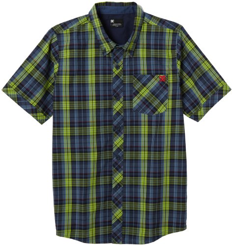 DC Boys 8-20 Scholar Short Sleeve Woven,Dc Navy,Large