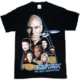 Star Trek the Next Generation Cast Black T-shirt