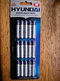 2 PACKS OF HYUNDAI AAA SUPER HEAVY DUTY BATTERIES