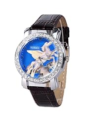 Lumramus Horse Pattern Unisex Artificial Leather Brown Band Watch Wrist Watch