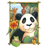 Marisol Sarrazin Jungle Mural Panda Giraffe Marmoset 48x36