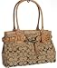 Women's Hamilton Khaki/Camel Signature Jacquard Satchel: Khaki/Camel Satchel