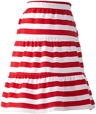 mobo Big Girls Red Striped Skirt 8 Red and White