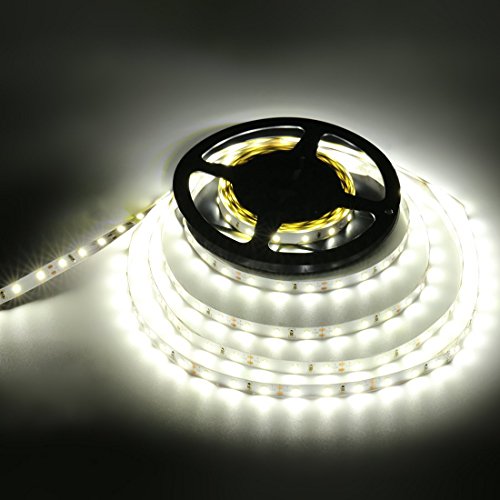 LEDMO SMD2835 Non-waterproof DC12V 300 LEDs Strip Light 16.4 Ft High CRI80 15 Lumen, White 6000K