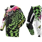 Fox Racing Pee Wee HC-180 Checked Out Youth Off-Road/Dirt Bike Motorcycle Combo Pants & Jersey – Color: Green, Size: 5T