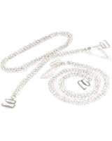 Silver Rhinestone Replacement Bra Straps - Removable Crystal Strap - Multiple Sizes