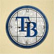 Tampa Bay Rays MLB Art Glass Clock