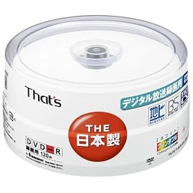 ���z�U�d�� That's DVD-R�r�f�I�p CPRM�Ή�8�{��120��4.7GB �v�����^�u�� �X�s���h���P�[�X30���� DR-C12WPY30BA