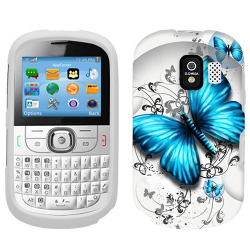 Alcatel One Touch 871A Blue Butterfly Hard Case Phone Cover