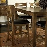 Luxor Ladder Back Counter Height Dining Chair in Modern Cherry [Set of 2]