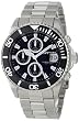 Invicta Men's 1003 Pro Diver Chronograph Black Dial Stainless Steel Watch