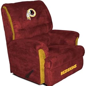 Buy Washington Redskins NFL Team Logo Furniture - Big Daddy Recliner By Baseline