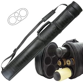 Click here to buy 2 Butts 2 Shafts Hard Tube Pool Cue Case.