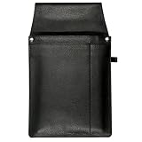 Kellner-G�rteltasche 5, schwarz, Rindleder verst�rkt