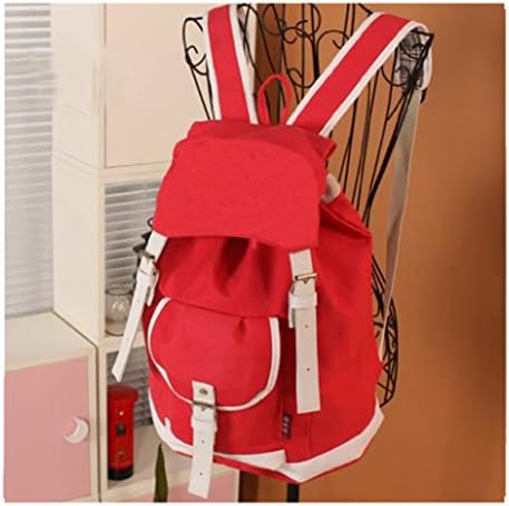 Beauty Life Girls' Casual Cute Style Canvas Backpack/ Handbag/ Schoolbag (Red)