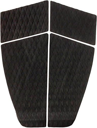 PUNT SURF Longboard & SUP Traction Pad with Tail Kick and 3M Adhesive [Black/White] - 4 Piece Stomp Pad for Longboards, Funboards, Standup Paddleboards and Fishes. Lifetime Warranty - Guaranteed to Stick on Your Board Forever.
