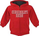 Cincinnati Reds Red Youth Fleece Full-Zip Hooded Sweatshirt