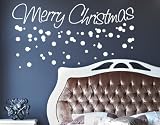 Best Quality Vinyl Wall Sticker Decals - Merry Christmas ( Size: 18in x 9in - Color: pastel orange ) - No: 2161