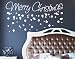Best Quality Vinyl Wall Sticker Decals - Merry Christmas ( Size: 12in x 6in - Color: light blue ) - No: 2161