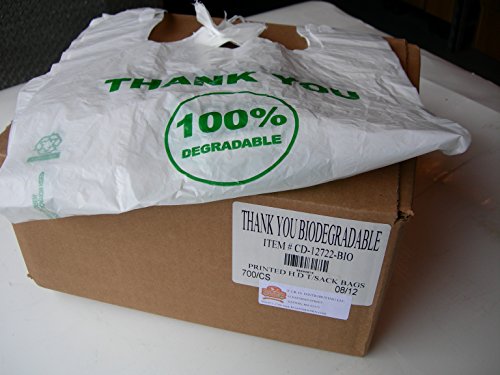 700 Count,100% Biodegradable /Compostable GROCERY SHOPPING BAG T-Shirt Bag Recyclable Eco Friendly Take Out