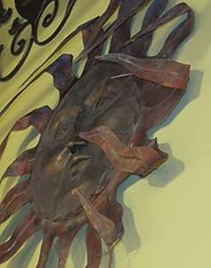 Amazon.com : Luxe Large Outdoor COPPER SUN Wall Art Decor Plaque Patio