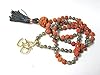 Shani Saturn Rudraksha Mala Meditation Healing Prayer Beads 108+1 with Om Pendant
