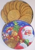 Gourmet Food : Scott's Cakes 1 lb. Peanut Butter Cookies in a Santa's Toys Tin