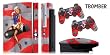Protective skins for Playstation 3 System Console, PS3 Controller skin included - TBOMBER RED