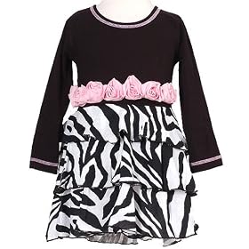 Sophias Style Boutique Infant Toddler Little Girls Zebra Dress 12M-6X