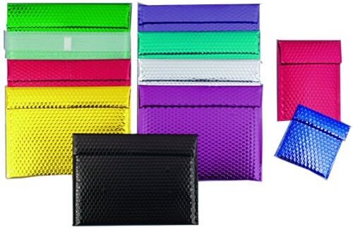 JAM Paper® Bubblopes - 10 x 13 Gold Metallic Bubble Padded Envelopes with VELCRO® Brand Closure - Sold Individually