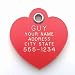 Pet ID Tag - Heart - Custom engraved cat and dog ID tags. Pet safety tag has reflective coating and is available in plastic, stainless steel and brass.