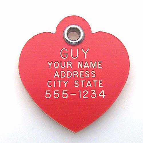 Pet ID Tag Heart Custom engraved dog cat ID tags Pet safety tag has