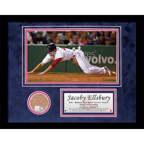 Steiner Sports MLB Boston Red Sox Jacoby Ellsbury Red Sox Mini Dirt Collage