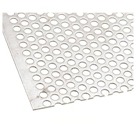 S/S 304 Perforated Sheet 11 Gauge .1200" Thick x 12" Wide