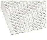 S/S 304 Perforated Sheet 26 Gauge .0312 Thick 18 Hole Per In 3/16 Hole x 12 Wide