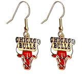 Chicago Bulls Dangle Logo Earring Set Nba Charm Gift