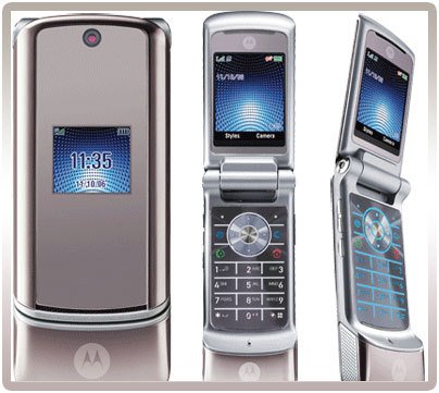 Motorola KRZR K1 Ultra Thin UNLOCKED GSM Quaband Bluetooth Camera Cell Phone - Silver