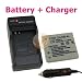 EXTENDED NB-4L NB4L Camera Battery + Charger for Canon